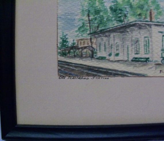 vintage-water-color-old-railroad-station-haddonfield-nj-phyllis-lindell