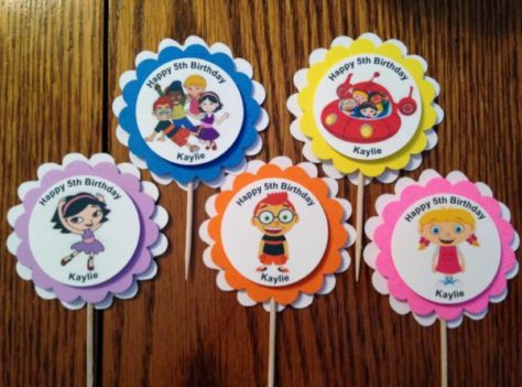 Little Einsteins Cupcake Toppers Personalized triple layered 3-D Custom