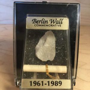 Pre-Demolition Berlin Wall Commemorative Piece in Acrylic Box Case