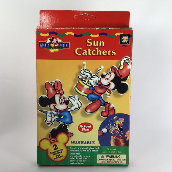 Disney Paintable Sun Catchers Mickey Drummer Minnie Mouse Painter