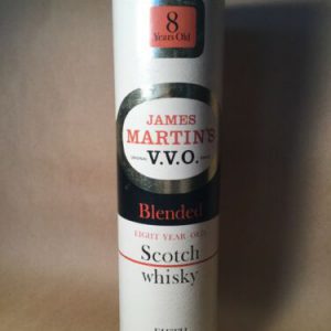 James Martin’s V.V.O. Scotch Whiskey Fifth Pressed Paper Canister w/Top & Bottom