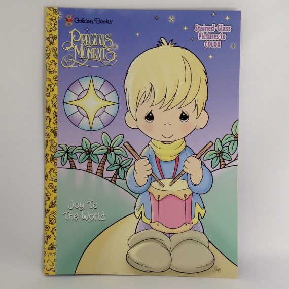 Stained Glass Childrens Coloring Book Precious Moments Joy To The World