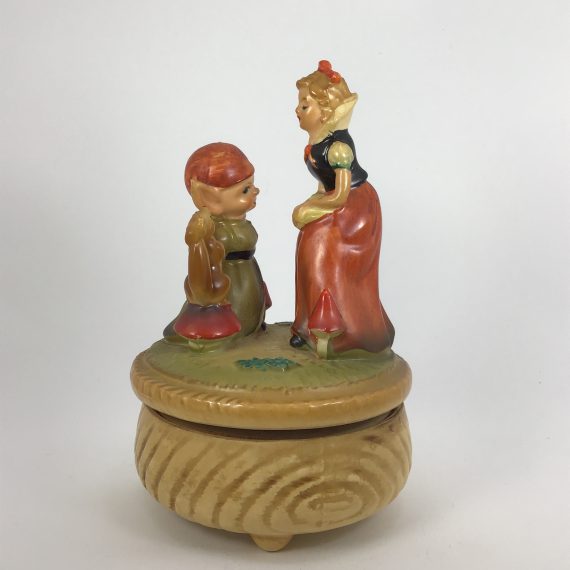 Vintage Walt Disney's Snow White & Dopey Porcelain Music Box Japan