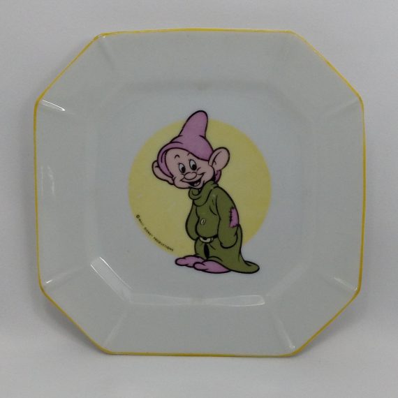 Walt Disney Productions Dopey Collectible Octagon Child's Plate