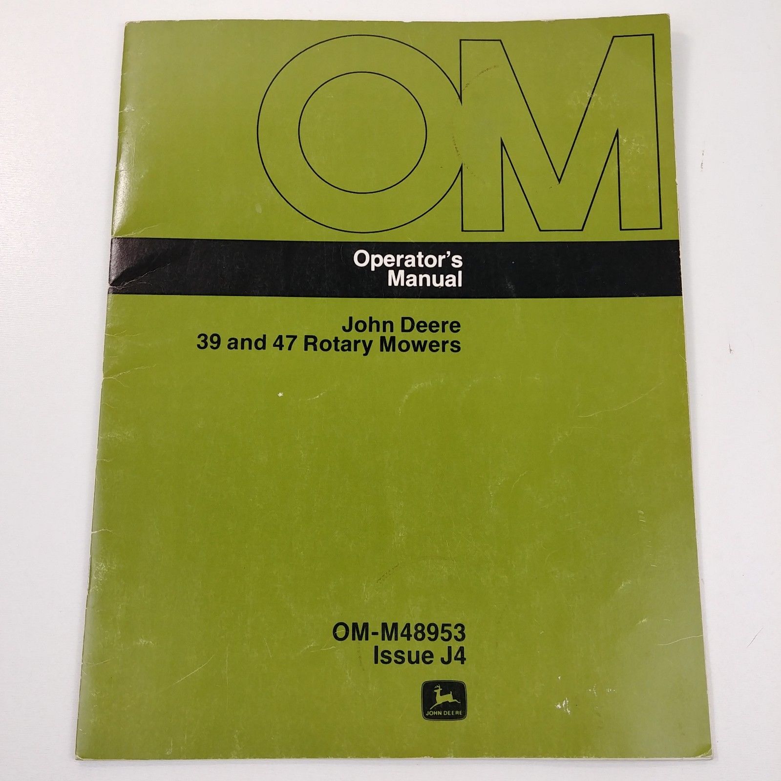 John Deere Operator's Manual for 39 & 47 Rotary Mowers OM-M48953 Issue J4