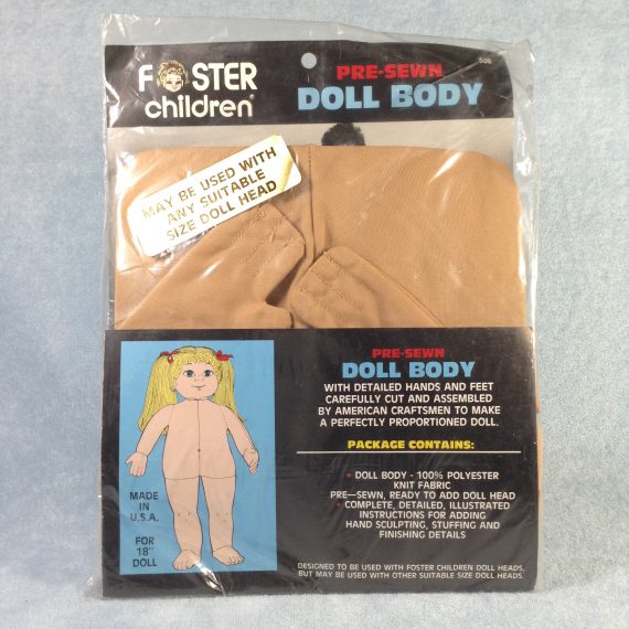 Pre-Sewn Doll Body 308 Elf Design Esther Lee Foster Children 1985