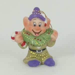 Schmid Walt Disney Snow White 50th Anniversary Dopey Holiday Ornament