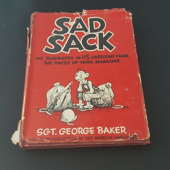 the-sad-sack-by-sgt-george-baker-1944-hardcover-wwii-army-comic-4th-printing