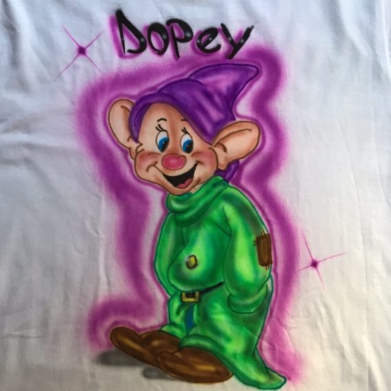 disney-dopey-jerzees-tee-shirt-custom-air-paint-sprayed-mens-large