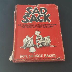 "THE SAD SACK" BY SGT. GEORGE BAKER  1944 HARDCOVER WWII ARMY COMIC 4th PRINTING
