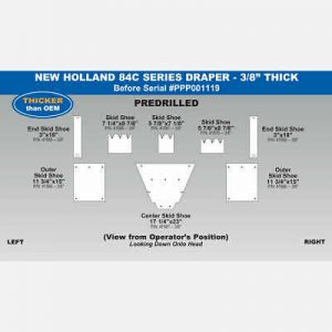 36' New Holland 84C Skid Shoe Set - 82576-4 - (Before Serial #PPP001119)