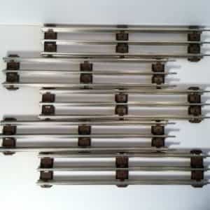 5-Pack Lionel O 027 8-3/4” Brown Tie Tubular Metal Track w/Pins Totals 43-3/4”