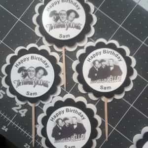 The Three Stooges Party Custom cupcake toppers set of 12 Personalized