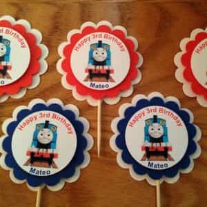 Thomas the Tank Engine Party Custom cupcake toppers set of 12 Personalized
