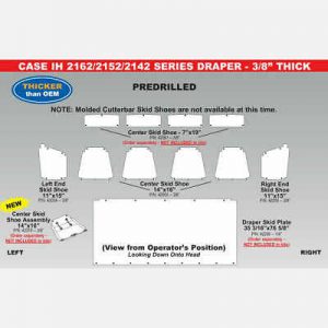 Case IH 2162 1/4" Draper Skid Plate - 35 3/16” x 76 5/8” - 42299