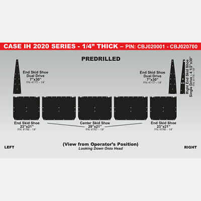 Case IH 2020 - 1/4" End Skid Shoe - 23"x21" - 41766 - (PIN: CBJ020001-CBJ020700)