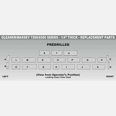 Gleaner/Massey 7200 - (F) 13.88" x 41.94" - 1/4" Skid Shoe - 42093