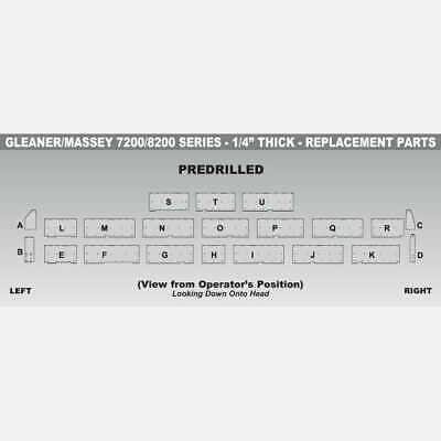 Gleaner/Massey 7200 - (L) 13" x 24.5" - 1/4" Skid Shoe - 42080