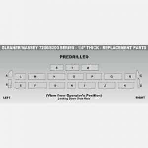 Gleaner/Massey 7200 - (T) 13.88" x 29.63" - 1/4" Skid Shoe - 42094