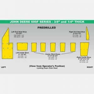 John Deere 600F Skid Shoe Set - 3/8" Yellow 22' - 90078