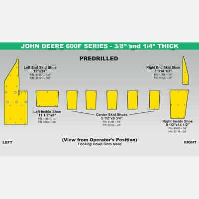John Deere Skid 600F Shoe Set - 3/8" Yellow 20' - 90077