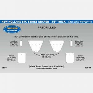 New Holland 84C - 30’ - 84C Skid Shoe Set - 83500-13 - (After Serial #PPP001119)