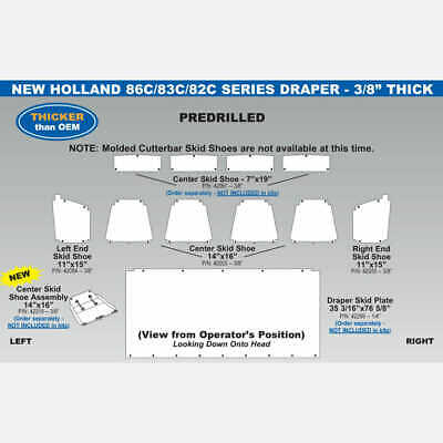 New Holland 86C Skid Shoe Set 83490-7 - 83490-7