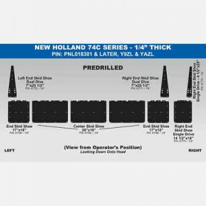 New Holland 740CF - 3/8" Center Skid Shoe - 5.75"x8" - 41854-1
