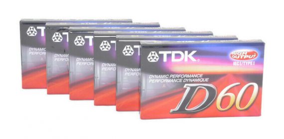 tdk-d60-cassette-tape-blank-high-output-type-normal-position-ieci-lot-of-6-new