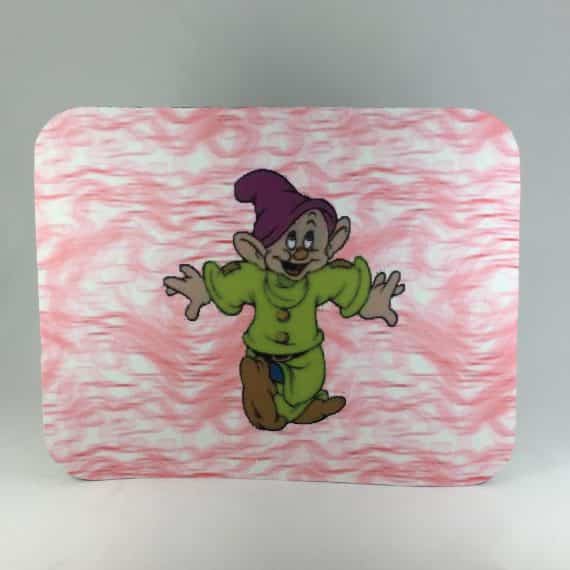 Disney Dopey Mouse Pad Custom Snow White and the Seven Dwarfs Pink