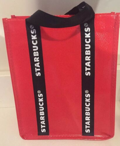 New Starbucks Mini Tote Gift Bag Red Black White