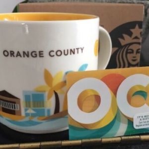 New Starbucks Orange County Coffee Mug You are Here OC Gift Card YAH California
