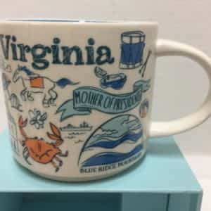 New Starbucks Virginia Coffee Mug Been There Blue Ridge Mountains Monticello