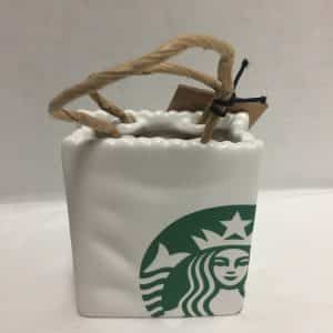 Starbucks Gift Card Holder Bag Ornament 2018 Siren Logo Ceramic New