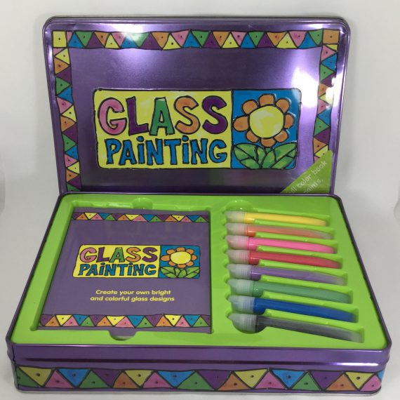 Susie Johns Glass Painting Kit in Tin Book Paint Template