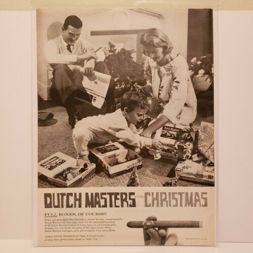 1959 Dutch Masters Cigars Christmas Print Ad-Vintage Advertisement