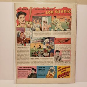 1937 Lou Gehrig Camel Cigarettes Print Ad-Vintage Advertisement