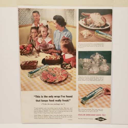1957 Saran Wrap Print Ad-Vintage Advertisement