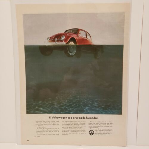 1967 VW Volkswagen Automobile Spanish Print Ad - Vintage Advertisement, Framable