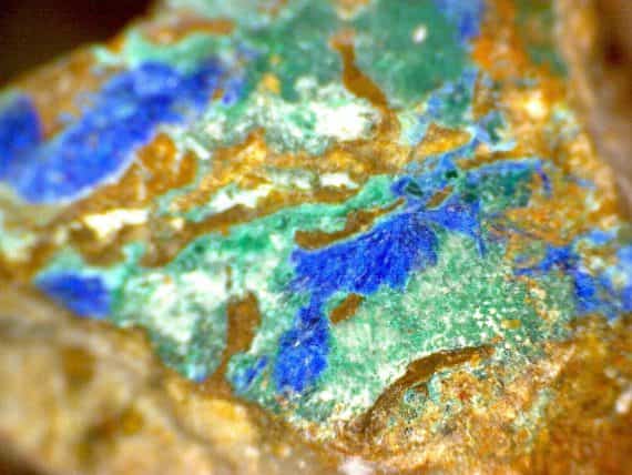 Beautiful Cornubite azurite specimen