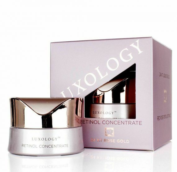 Luxology Retinol Night Cream w/ 24KT Rose & Caviar for Wrinkles - New 1oz