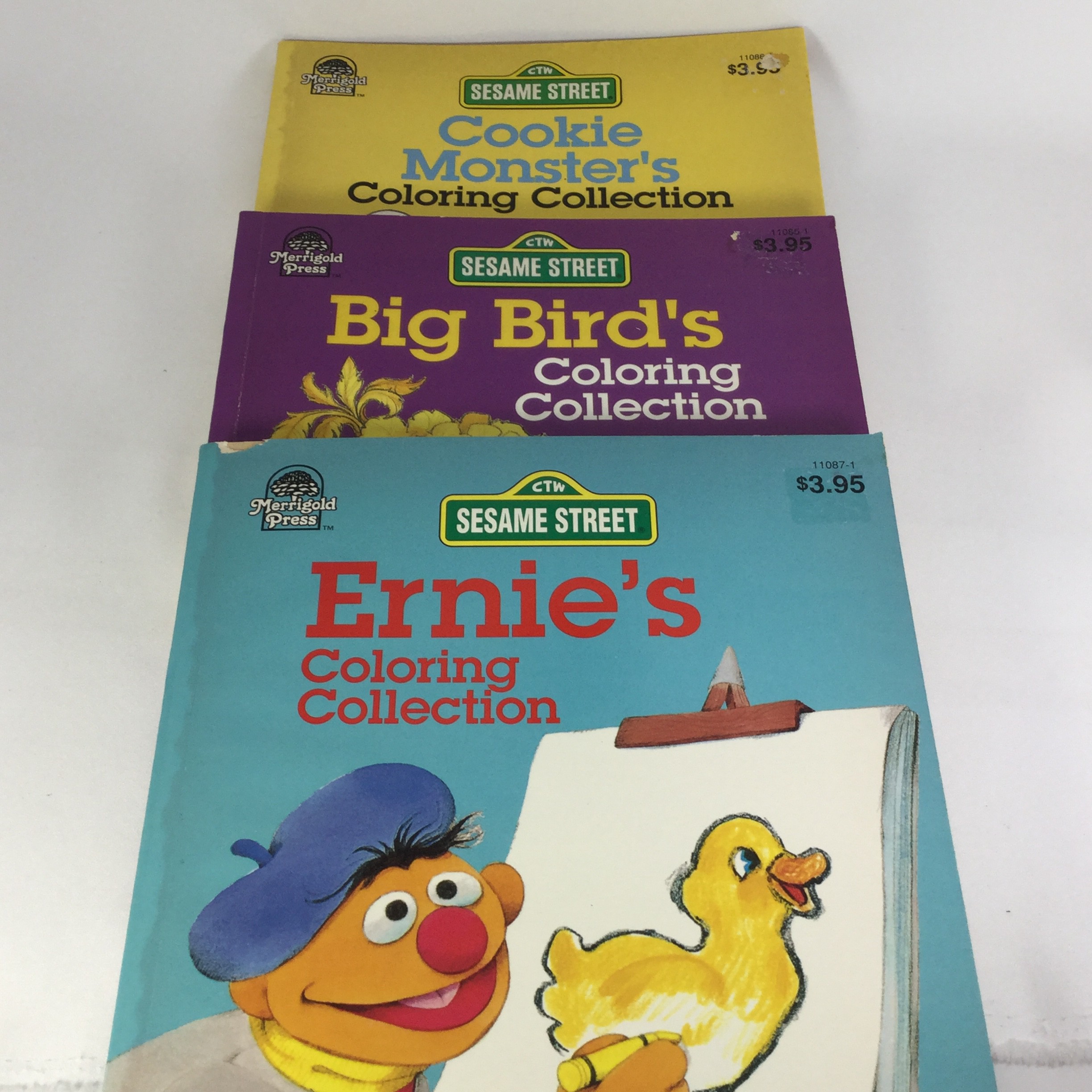 Sesame Street Ernie Big Bird Cookie Monster Children's Coloring Books