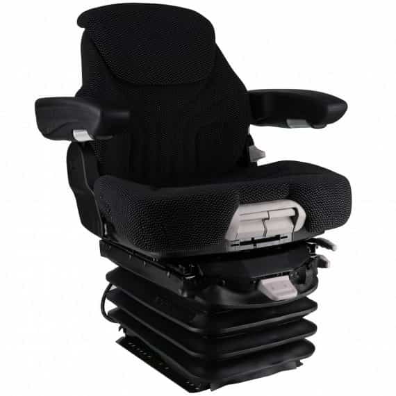 AGCO Mid Back Seat, Black & Gray Fabric w/ Air Suspension S8301453 Windrower