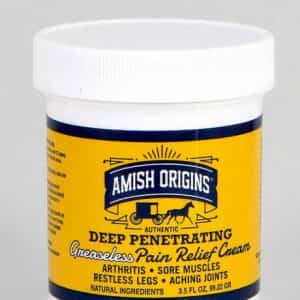 Amish Origins Greaseless Deep Penetrating Pain Relief Cream - 3.5 Oz