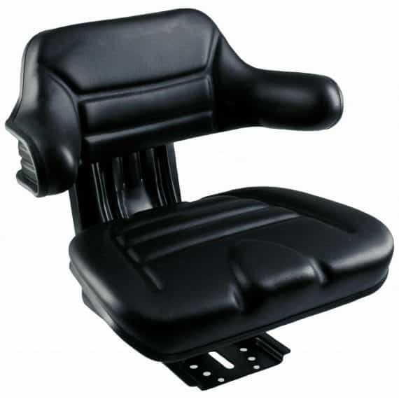 Ford Tractor Seat Wrap-Around Style Black Vinyl w Mechanical Supsension