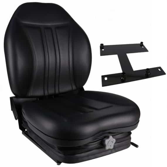 Kubota High Back Seat, Black Vinyl w/ Integrated Suspension SK830174 Tractor