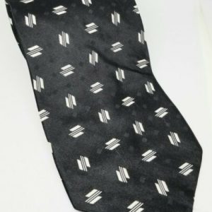Lord&Taylor Metropolitan Black/White Silk Necktie #WPL9118