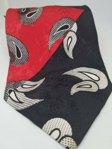 Men's Fratelli 100% Silk Tie Black/Red