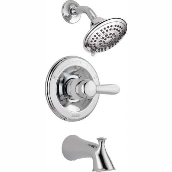 Delta Lahara Monitor T14438 1-Handle Tub and Shower Faucet Trim Kit Only in Chrome