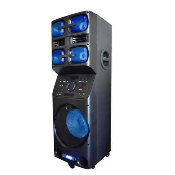 Axess PABT6027 Bluetooth PA Speaker w/5 Speakers 6400 Watts LED Disco Lights